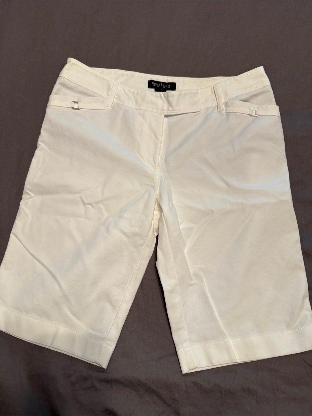 White House Black Market White Bermuda Shorts